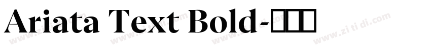 Ariata Text Bold字体转换